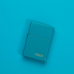 ISQUEIRO ZIPPO FLAT TURQUOISE LOGO